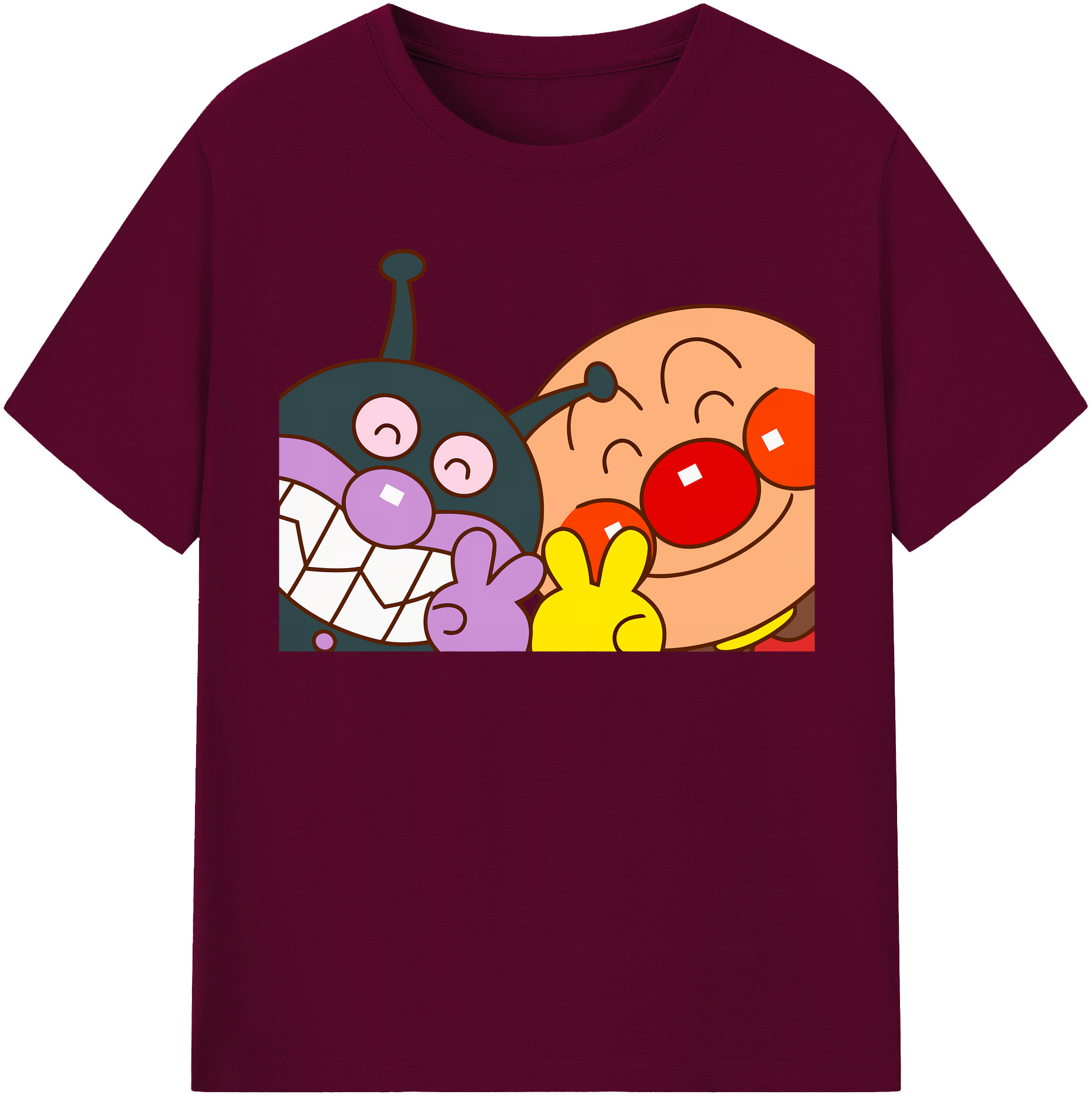 （画像用） アンパンマン Anpanman レディースカジュアルプリントTシャツ（綿100％）